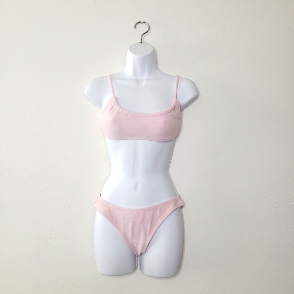 California Sunshine Terry 2 Piece Swim Suit Size Small